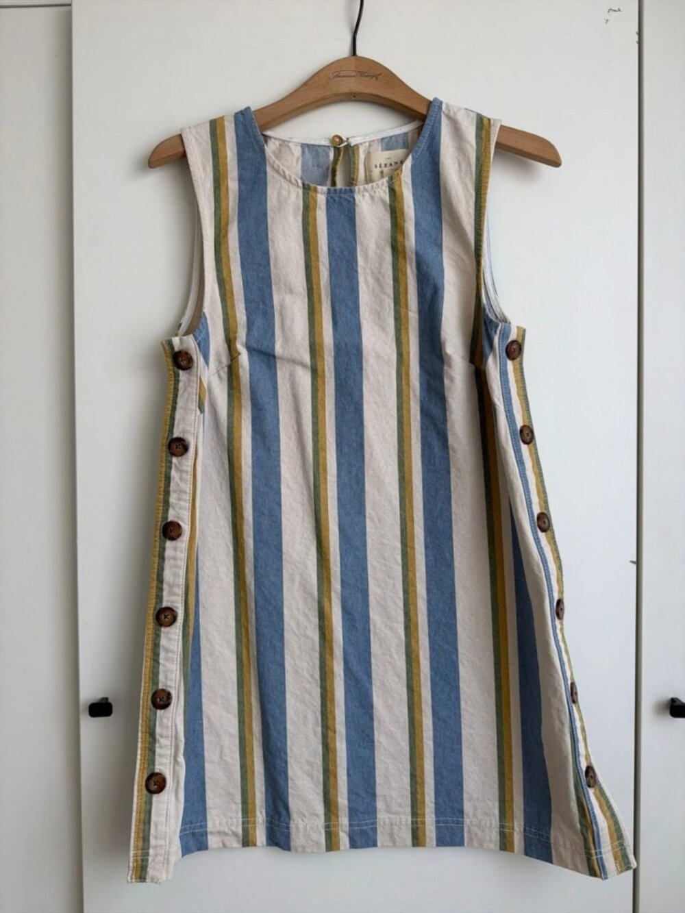 Sezane Nicila Striped Mini Dress US 2